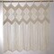 Macramé Doorway & Window Curtain – Ivory White Boho Wall Hanging, Room Divider, Closet Panel, Wedding Backdrop, or Kitchen Valance, 33.4" W x 35.4" H